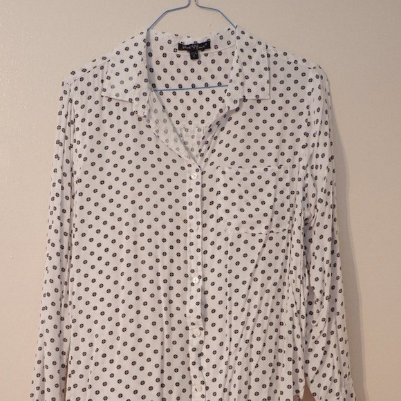 Velvet Heart Tops - long Sleeve button down front